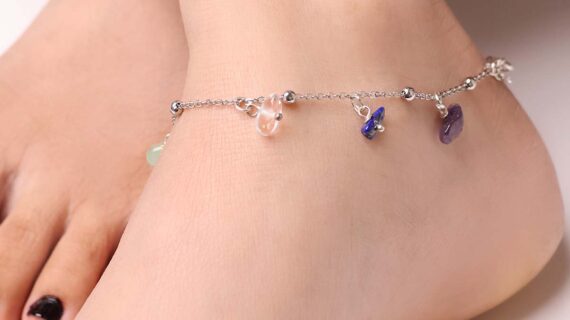 7 Chakra Chips Chain Anklet