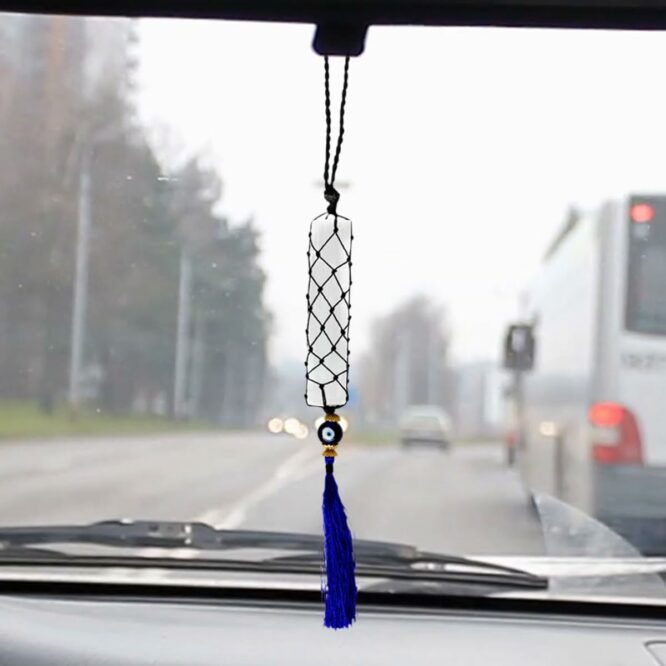 Shop Selenite Evil Eye Hanging