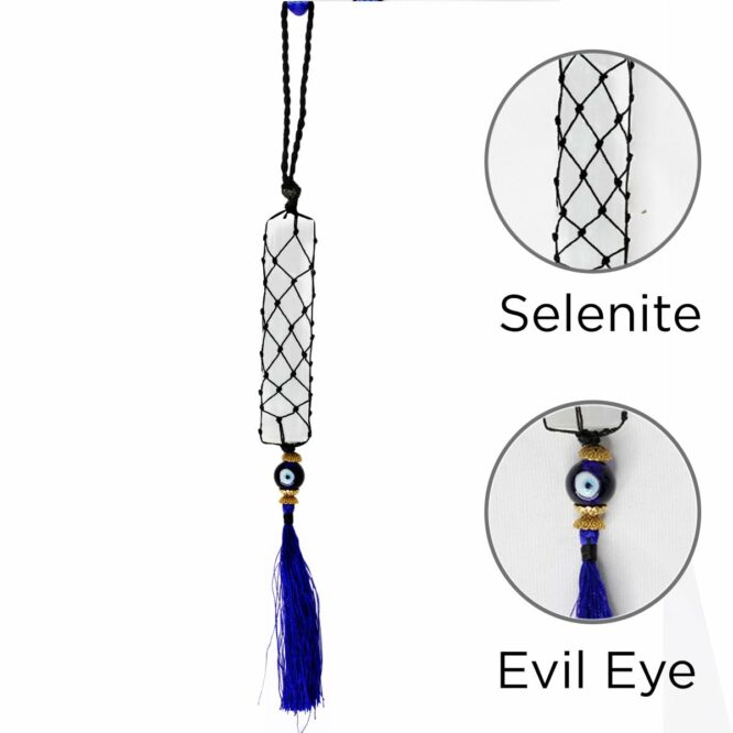 Shop Selenite Evil Eye Hanging