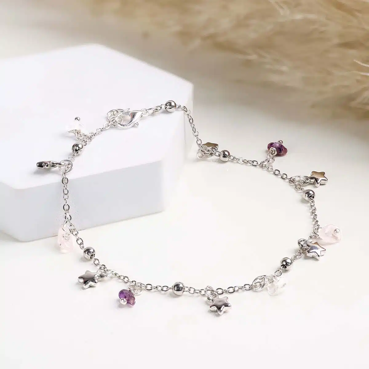 Shubhanjali-Mental Peace Chips Customized Anklet_1 Shop Mental Peace Chips Customized Anklet