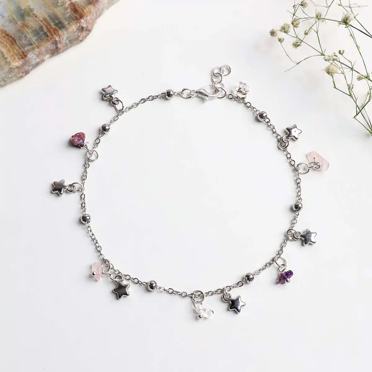 Shubhanjali-Mental Peace Chips Customized Anklet_2 Shop Mental Peace Chips Customized Anklet