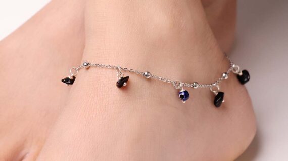 Evil Eye Protection Chips Chain Anklet