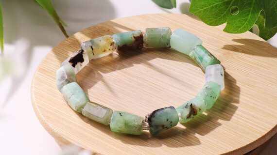 Chrysoprase Rectangle Beads Bracelet
