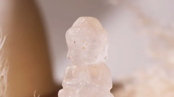 Clear Quartz Stone Buddha Small Statue
