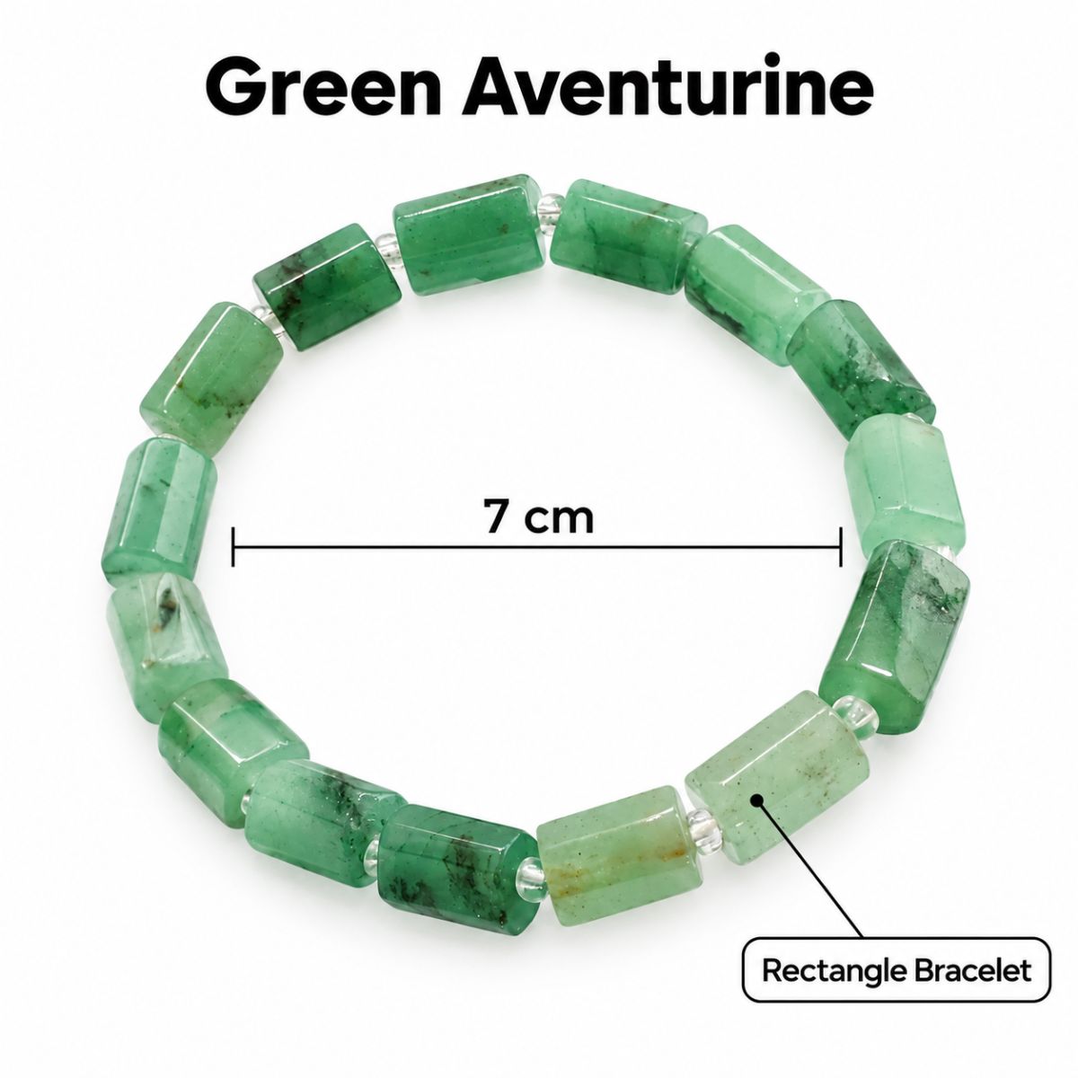 Green Aventurine Rectangle Beads Bracelet green aventurine rectangle beads bracelet