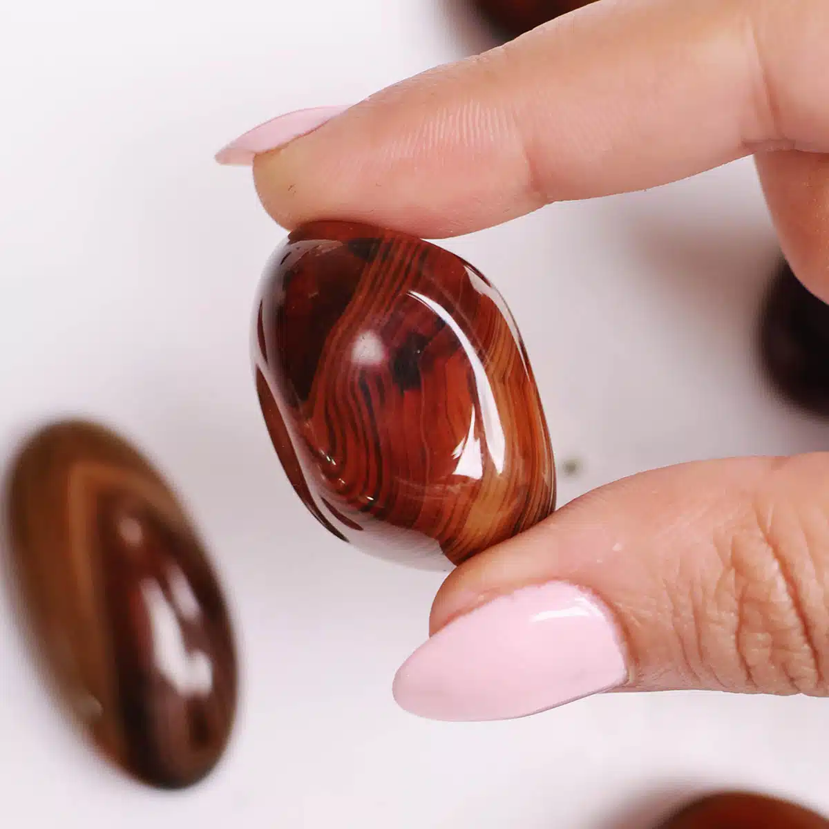 Sardonyx Tumble Stone-Shubhanjali (1) Shop Sardonyx Tumble Stone