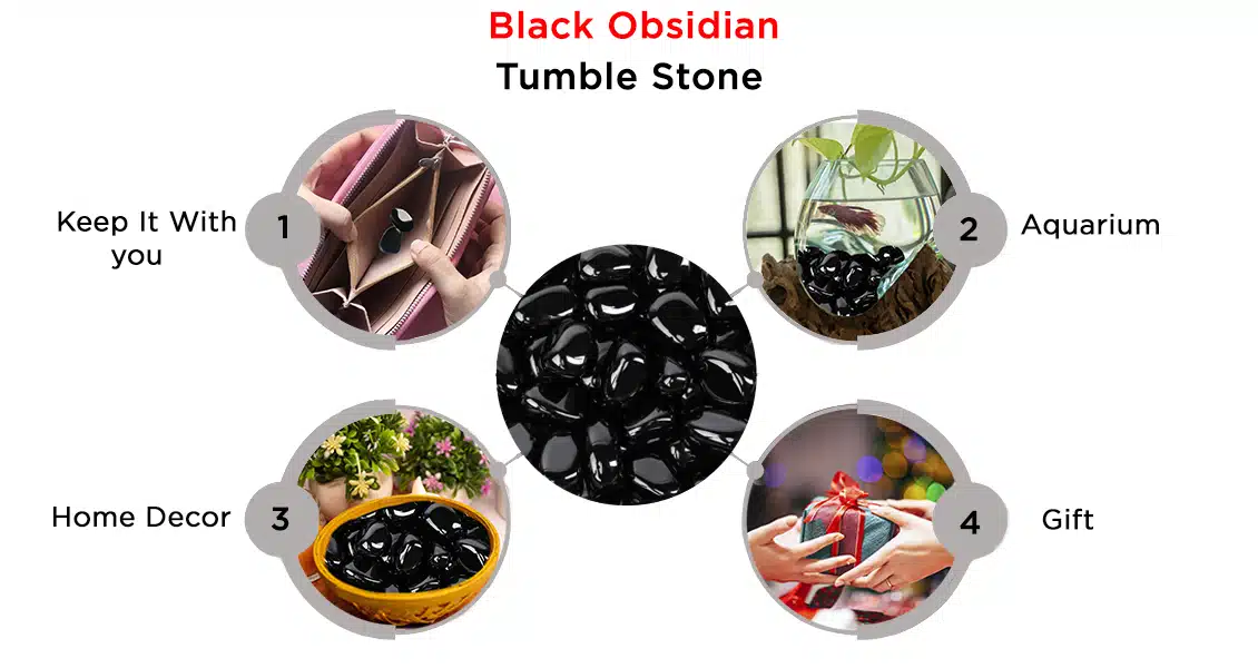 Natural Black Obsidian Tumble Stone