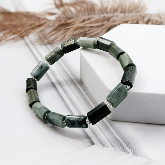 Shop Cat's Eye Faceted Tube Beads Stone Bracelet