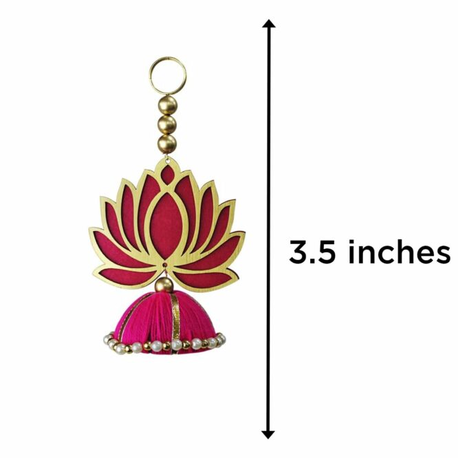 Shop Wooden Lotus Jhumki Hanging for Decoration