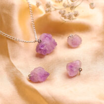 amethyst raw point pendant