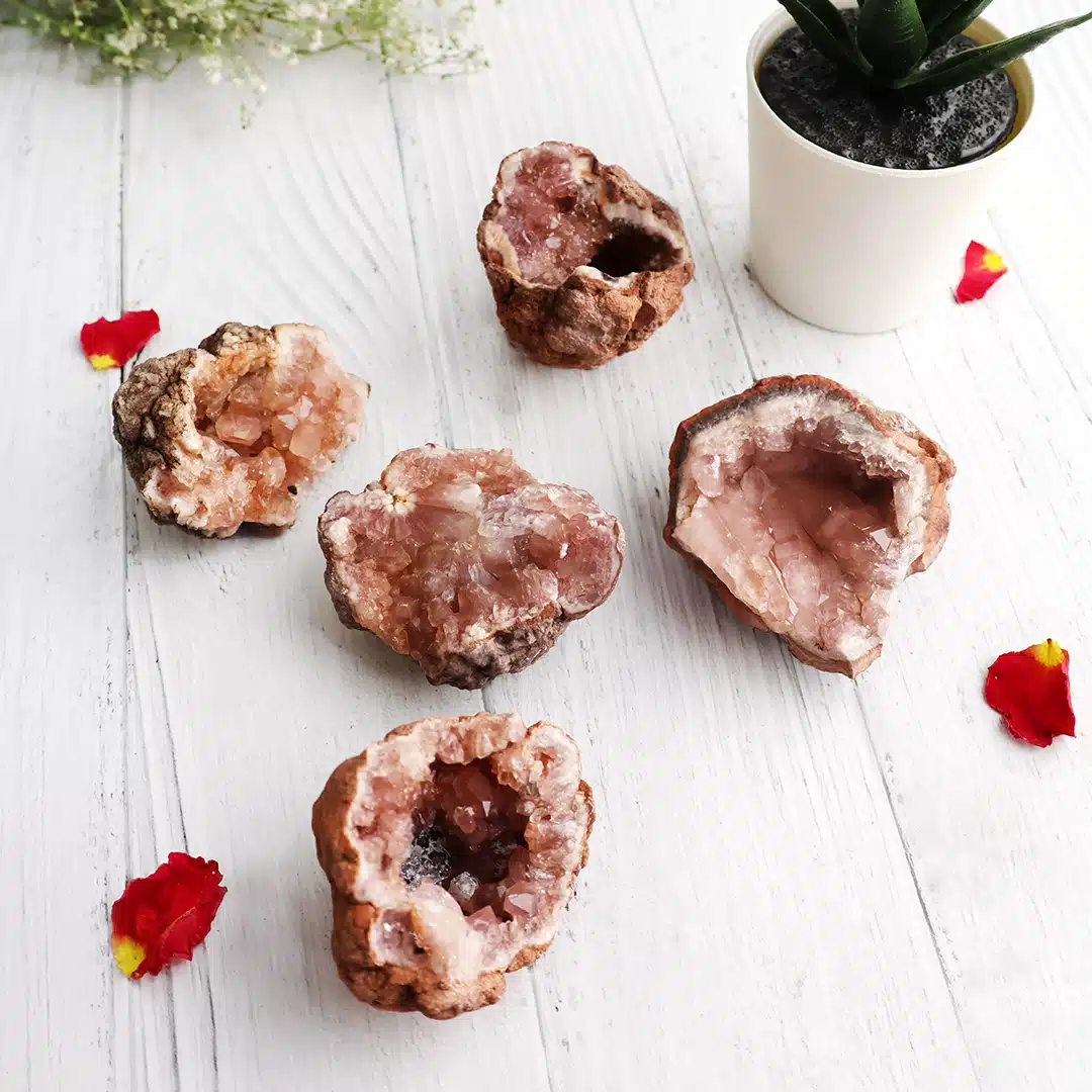 Shubhanjali-Pink Amethyst Cluster Geodes_1 Shop Pink Amethyst Cluster Geodes Stone