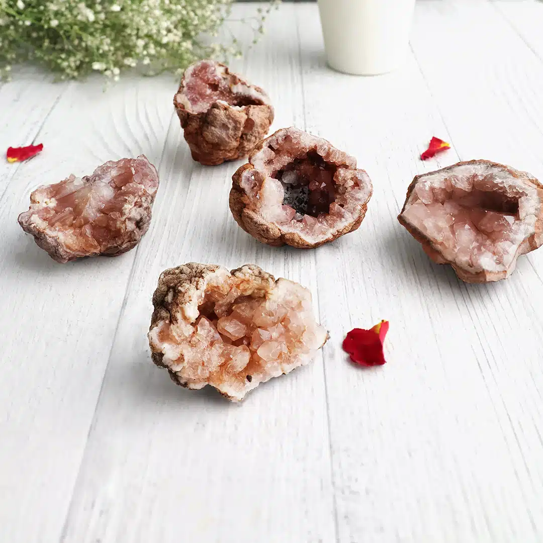 Shubhanjali-Pink Amethyst Cluster Geodes_2 Shop Pink Amethyst Cluster Geodes Stone