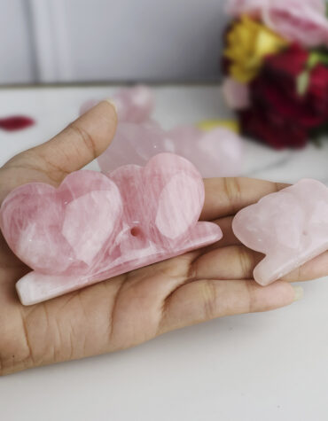 Shop Rose Quartz Hand Carved Double Heart