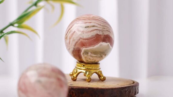 Pink Rhodonite Polished Sphere / Ball