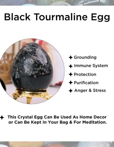 Shop Natural Black Tourmaline Crystal Egg