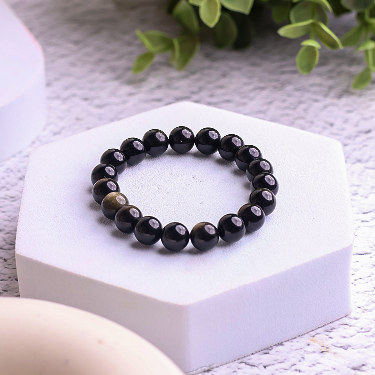 Golden Sheen Obsidian Bracelet 10 mm golden sheen obsidian bracelet 6 mm
