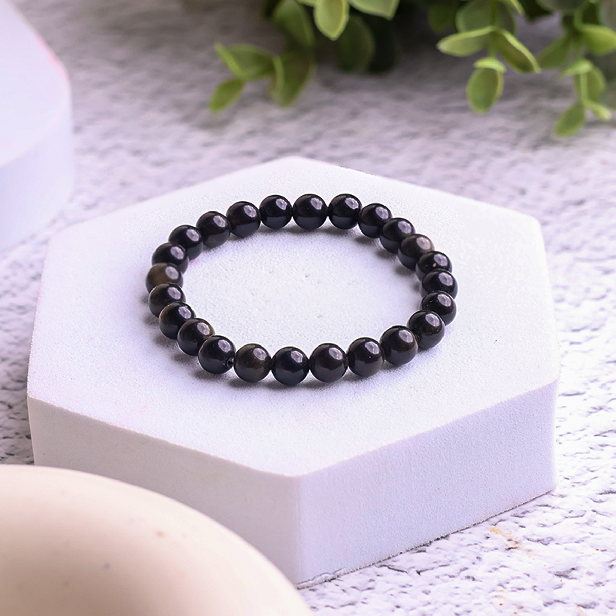 Golden Sheen Obsidian Bracelet 8 mm golden sheen obsidian bracelet 6 mm