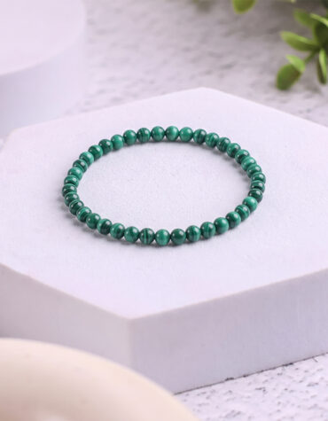 malachite round beads bracelet 4 mm