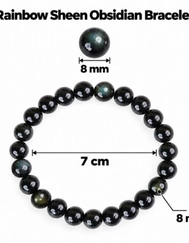 rainbow sheen obsidian bracelet