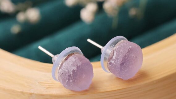 Amethyst Raw Stud Earrings