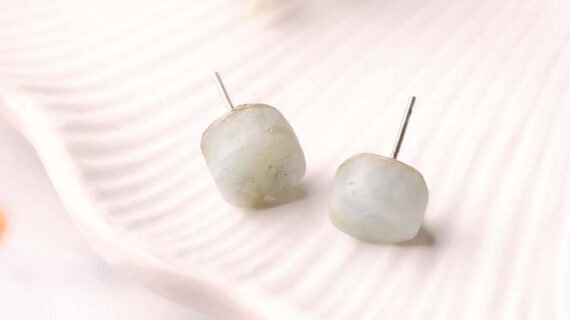 Aquamarine Raw Stud Earrings