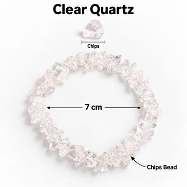 Clear Quartz Chips Stone Bracelet clear quartz chips stone bracelet