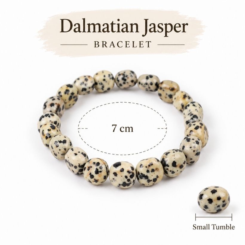 Dalmatian Jasper Small Tumble Bracelet dalmatian jasper small tumble bracelet