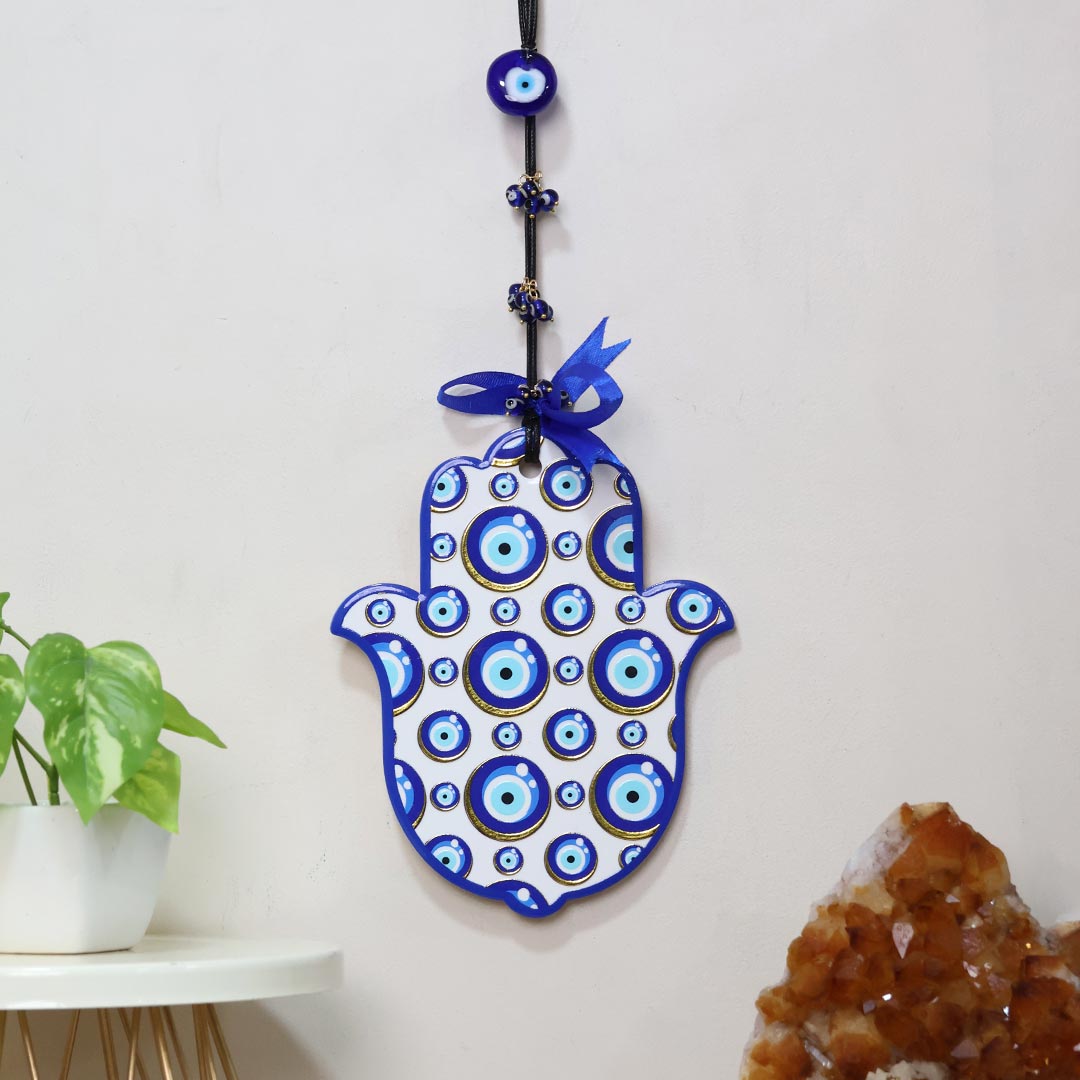 Evil Eye Hamsa Hand Wall Hanging – Home Office Protection Amulet Ornament By Betterdecor