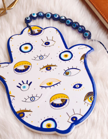 evil eye hamsa hand wall hanging