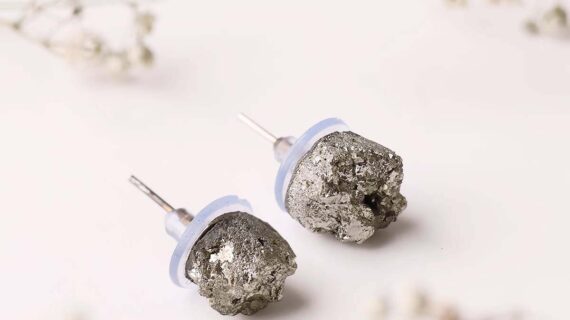 Pyrite Raw Stud Earrings