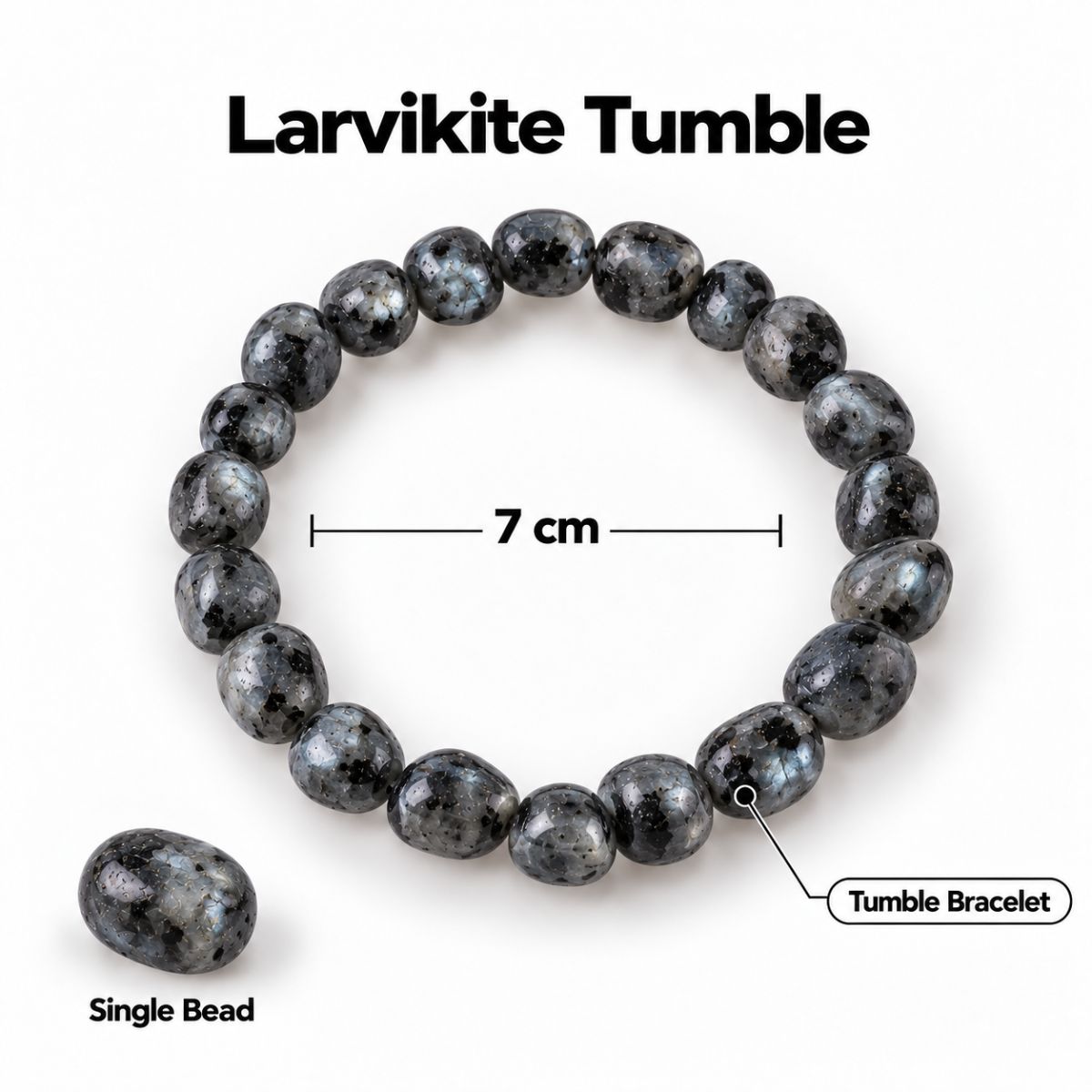 Larvikite Small Tumble Bracelet larvikite small tumble bracelet