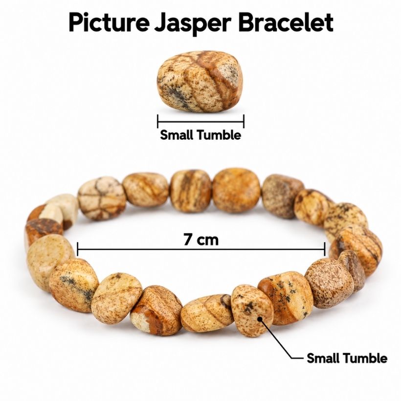 Picture Jasper Small Tumble Bracelet picture jasper small tumble bracelet