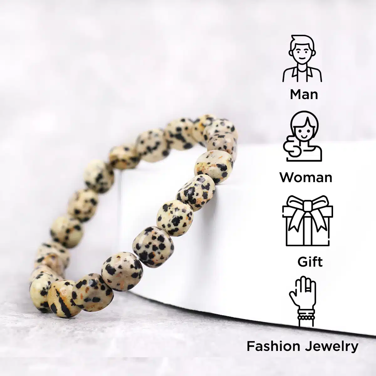 Shubhanjali-Dalmatian Jasper Tumble Bracelet_2 Dalmatian Jasper Tumble Bracelet