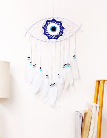 Evil Eye Eye Shape Dream Catcher White