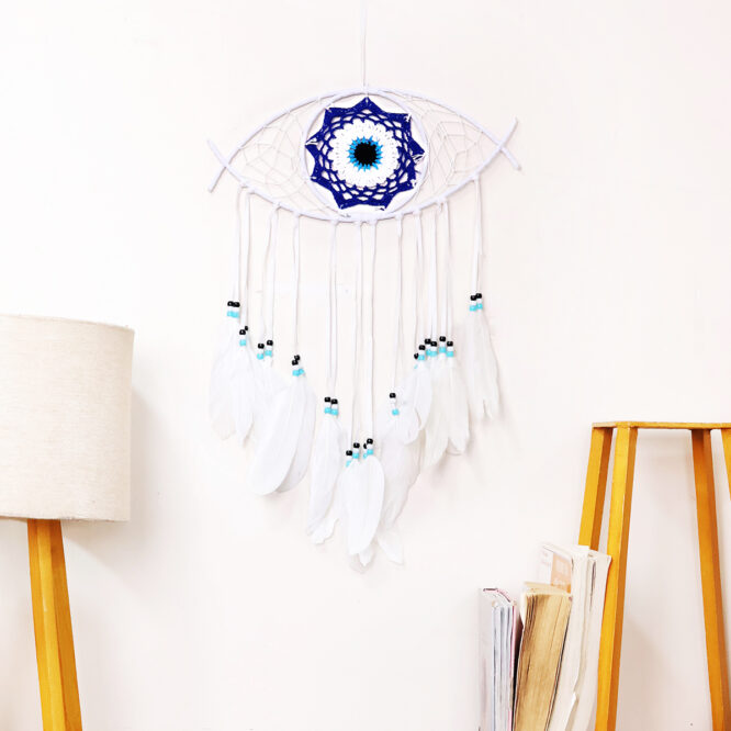 Evil Eye Eye Shape Dream Catcher White