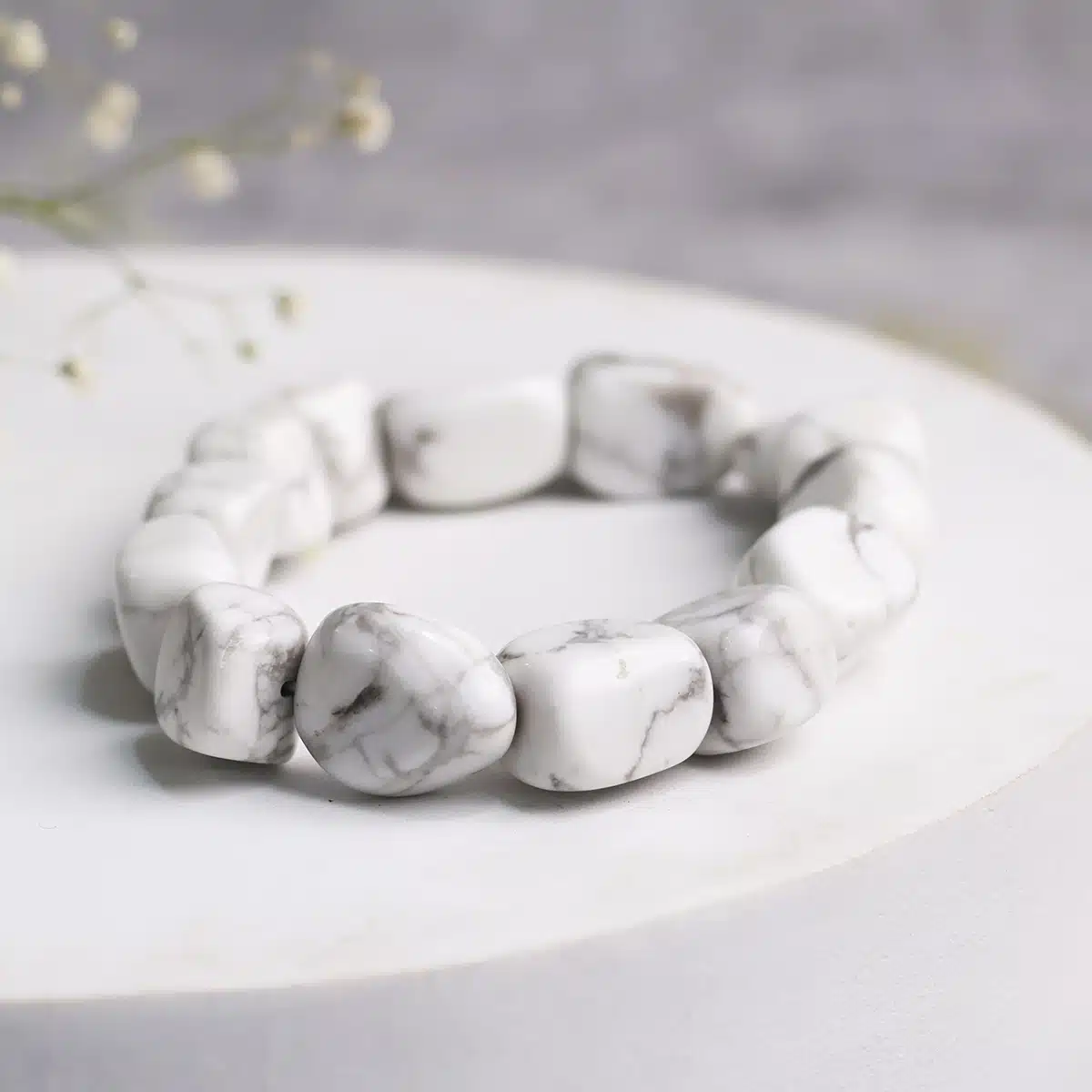Shubhanjali-Howlite Tumble Bracelet Howlite Tumble Bracelet