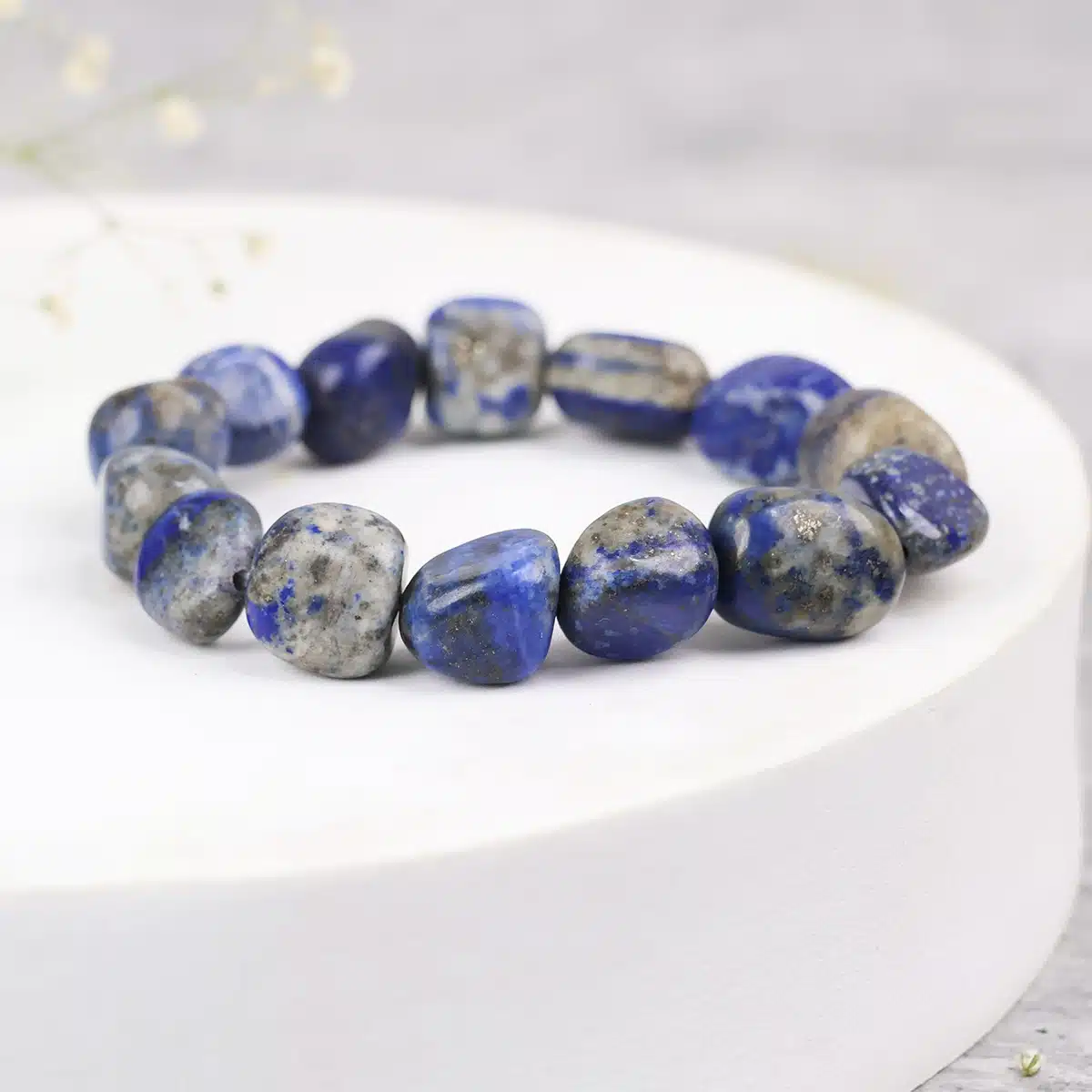 Shubhanjali-Lapis Lazuli Small Tumble Bracelet Lapis Lazuli Small Tumble Bracelet