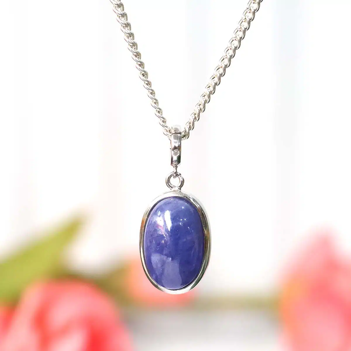 Shubhanjali-Tanzanite Oval Sterling Silver 925 Pendant Shop Tanzanite Oval Sterling Silver 925 Pendant