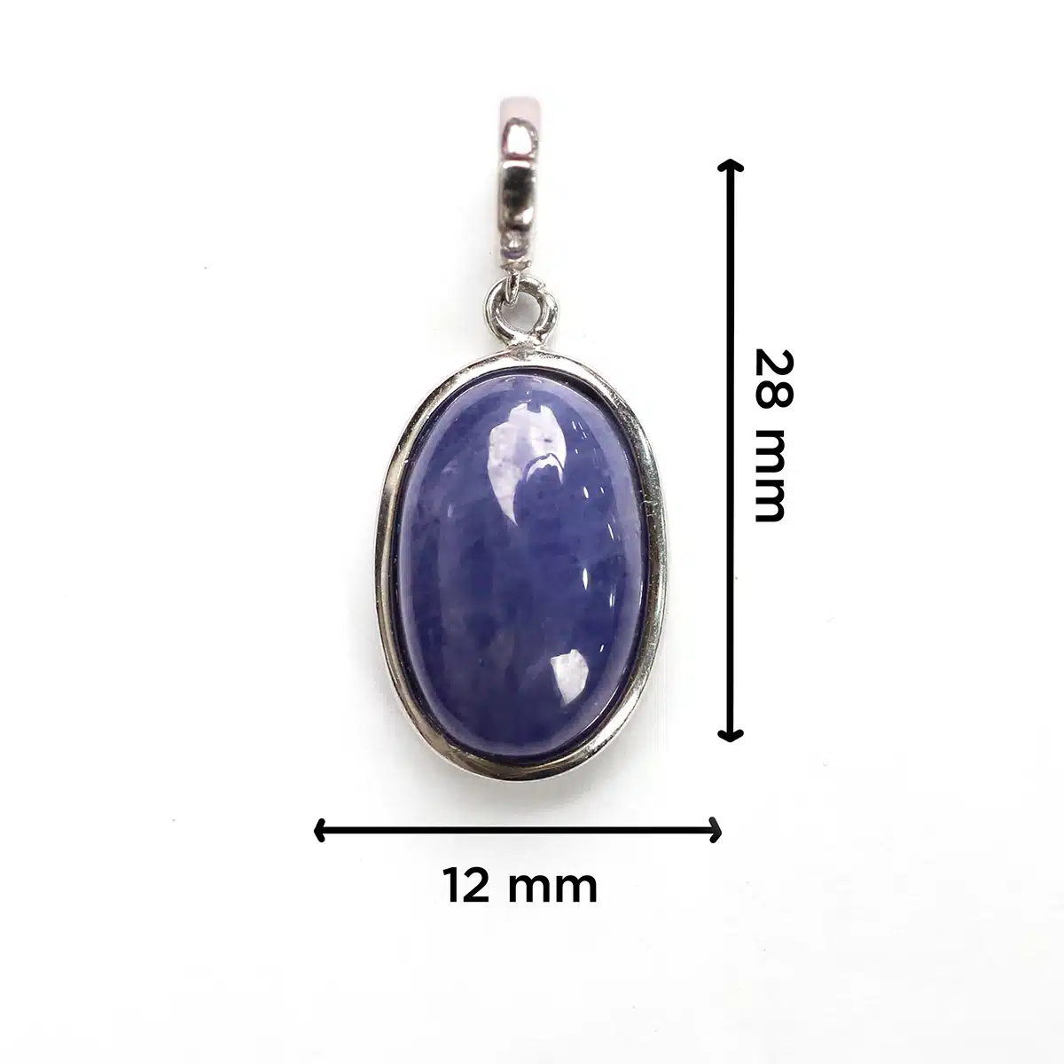 Shubhanjali-Tanzanite Oval Sterling Silver 925 Pendant_2 Shop Tanzanite Oval Sterling Silver 925 Pendant