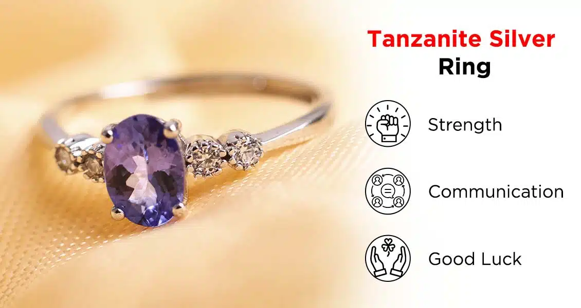 Buy Natural Tanzanite Sterling Silver 925 Ring
