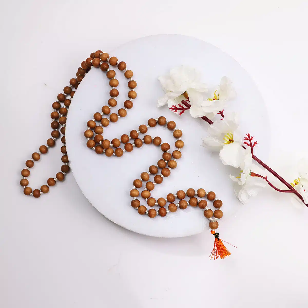 Chandan Jaap Mala 108+1 beads-Shubhanjali (2) Shop Chandan Jaap Mala 108+1 beads
