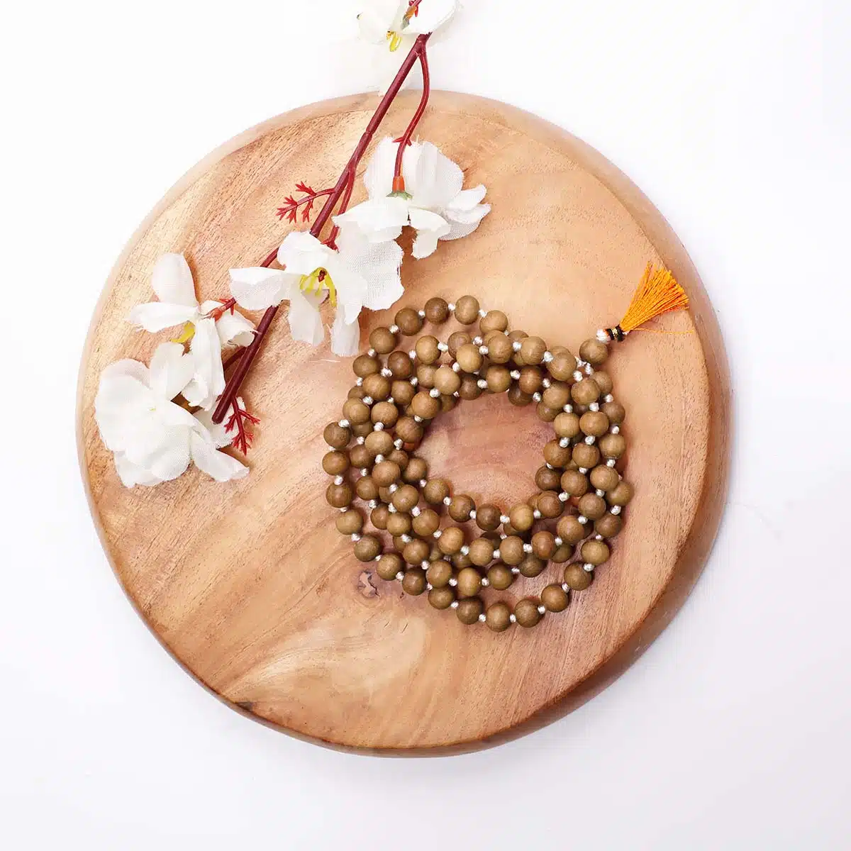 Chandan Jaap Mala 108+1 beads-Shubhanjali (3) Shop Chandan Jaap Mala 108+1 beads