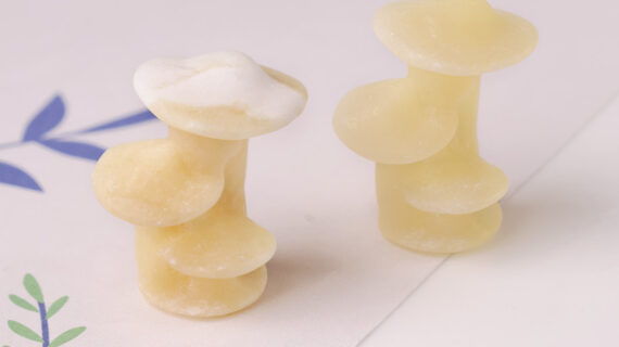 Yellow Calcite Triple Mushroom