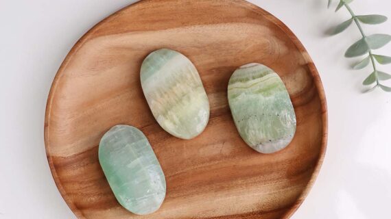 Caribbean Calcite Palm Stone for Meditation