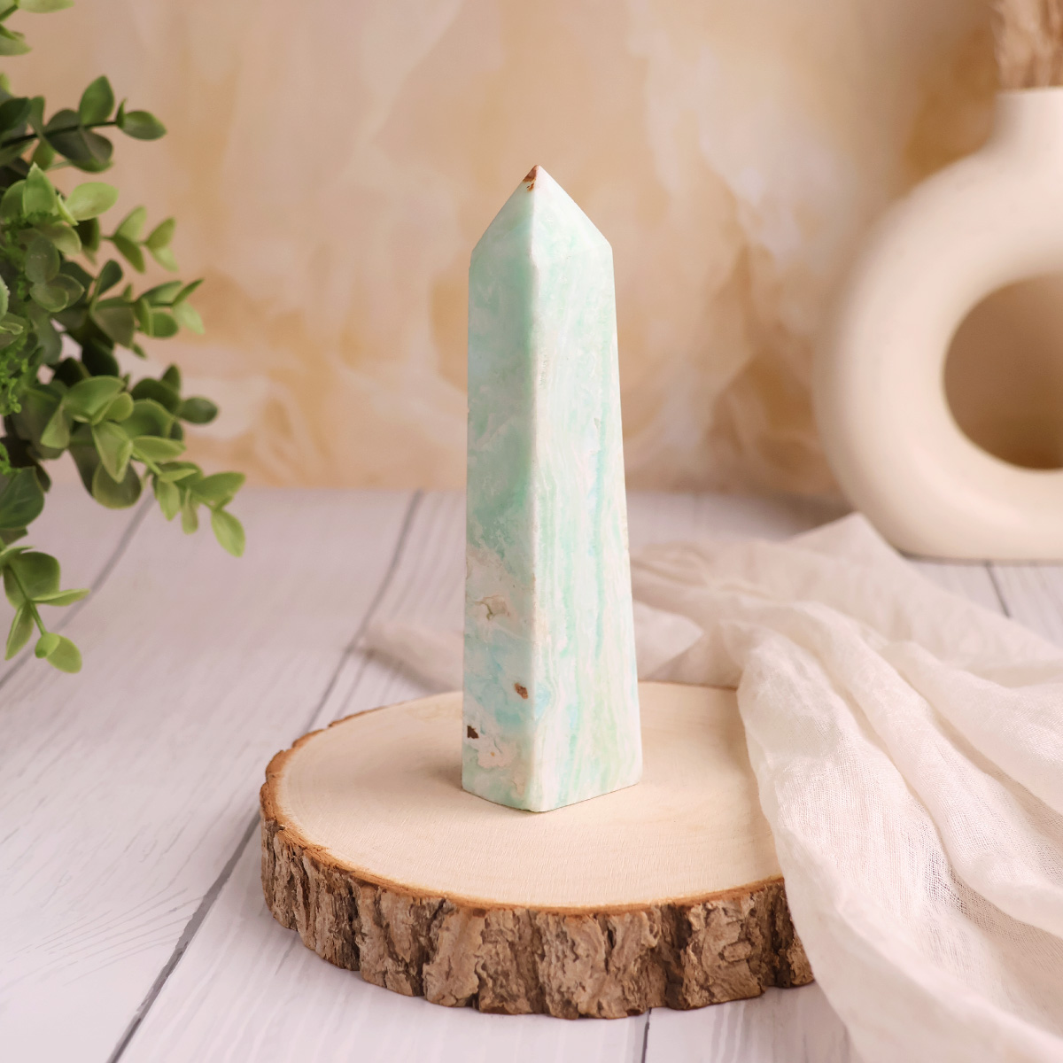 Hemimorphite Tower Point Shape-Shubhanjali Store (3) hemimorphite tower point shape