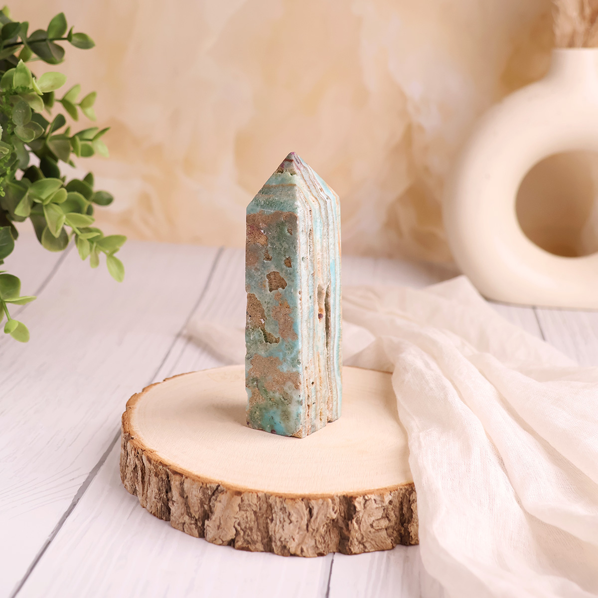 Hemimorphite Tower Point Shape-Shubhanjali Store (5) hemimorphite tower point shape