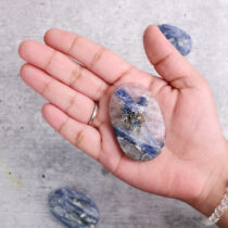 Shop Blue Kyanite Palm Stone for Meditation