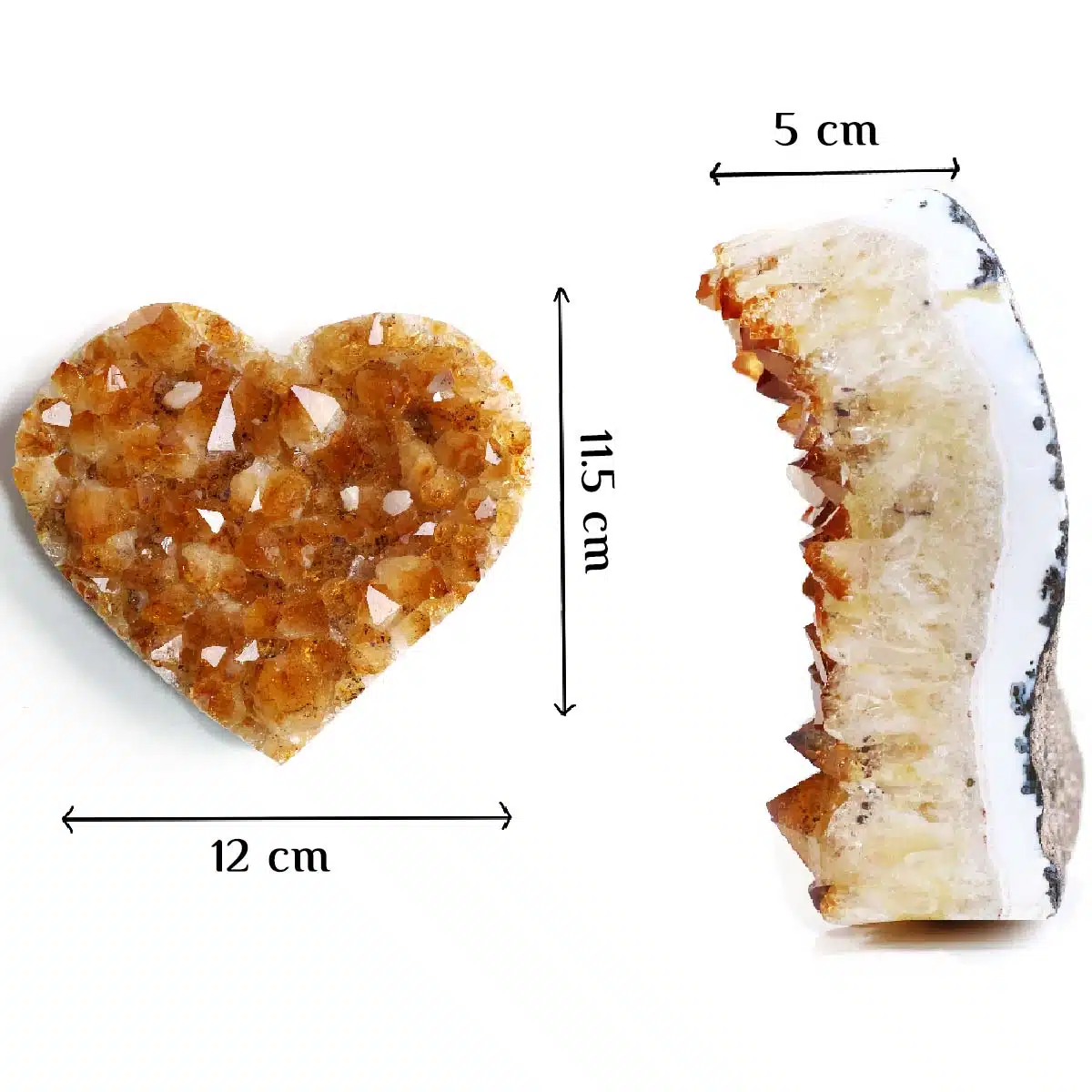 Shubhanjali-Citrine Cluster Heart Shape (1) Shop Natural Citrine Cluster Point Heart Shape Big