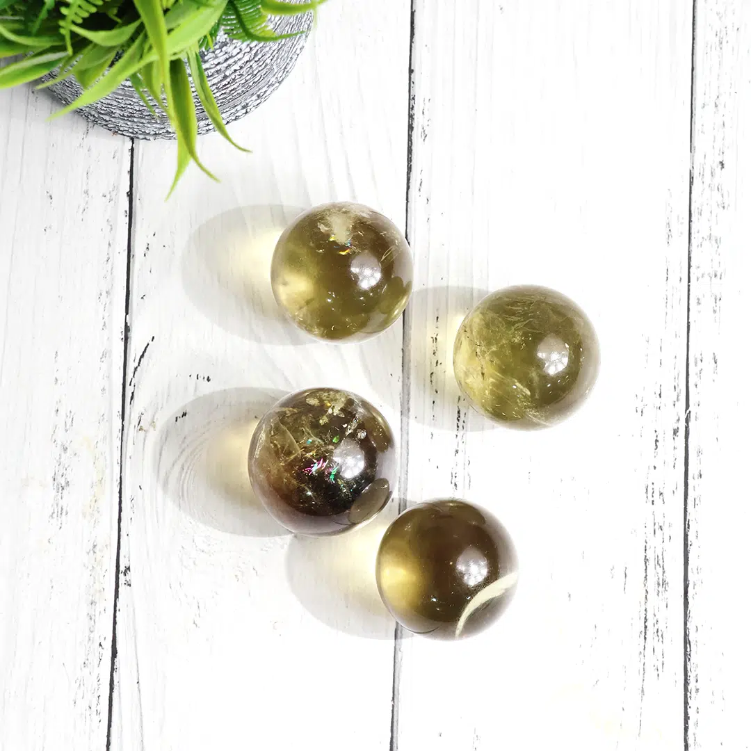 Shubhanjali-Citrine Sphere Ball With Stand (1) Shop Natural Citrine Sphere / Ball With Stand