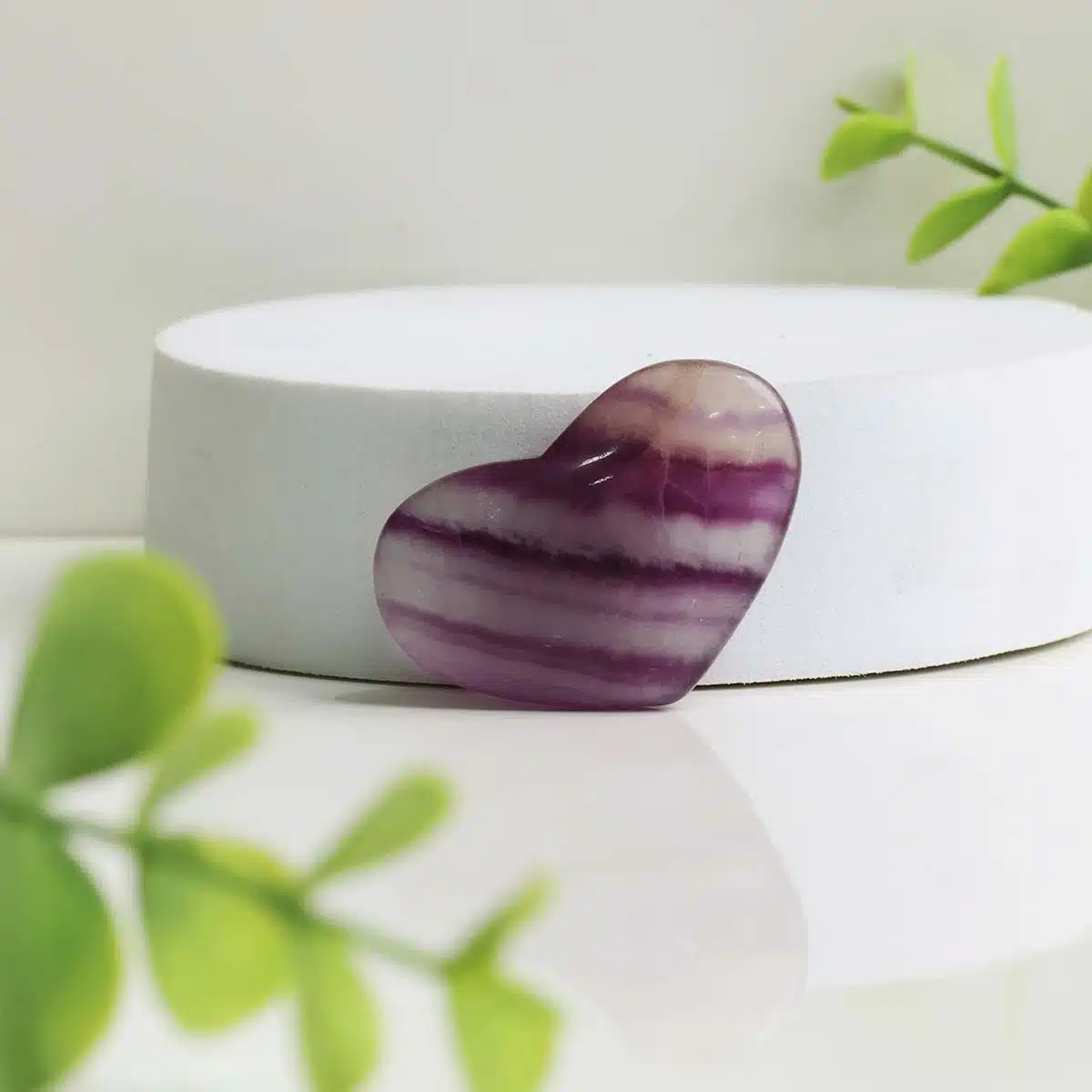 Shubhanjali-Multi Fluorite Heart Shape Stone Shop Natural Multi Fluorite Heart Shape Stone